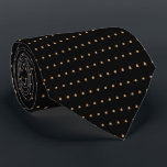 Burlywood Black Polka Dots Pattern Neck Ties Krawatte<br><div class="desc">Krawatte der Korallen-Polka-Punkte Muster,  Krawatte</div>
