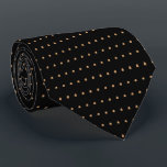 Burlywood Black Polka Dots Pattern Neck Ties Krawatte<br><div class="desc">Krawatte der Korallen-Polka-Punkte Muster,  Krawatte</div>