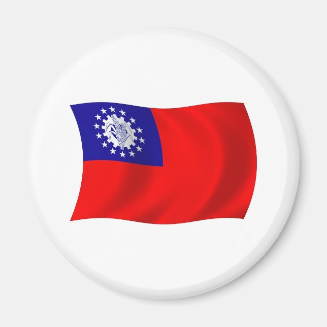 Burma Flag Magnet (Vorne)