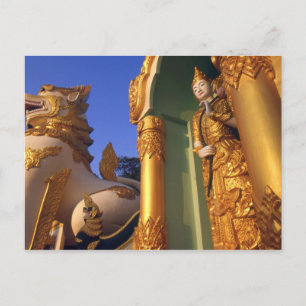 Burma (Myanmar), Rangoon (Yangon) Tempel Postkarte