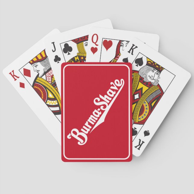 Burma-Shave Spielkarten (Rückseite)