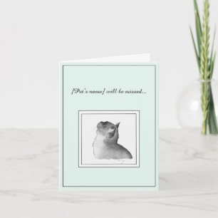 Burmese Cat Beileid Faltkarte Karte