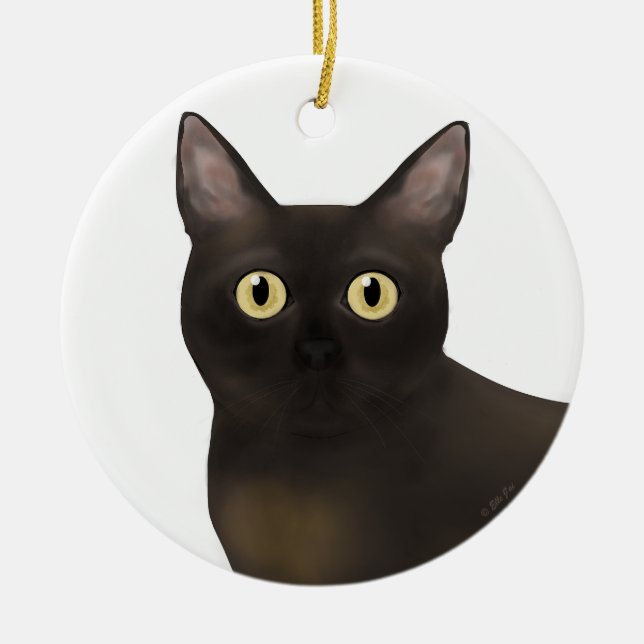 Burmese Cat Ornament (Vorne)