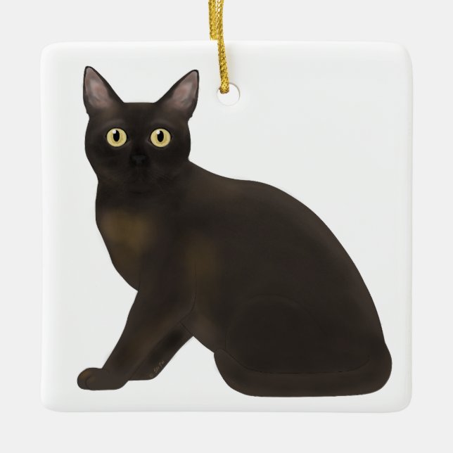 Burmese Sable Cat Holiday Ornament (Vorderseite)