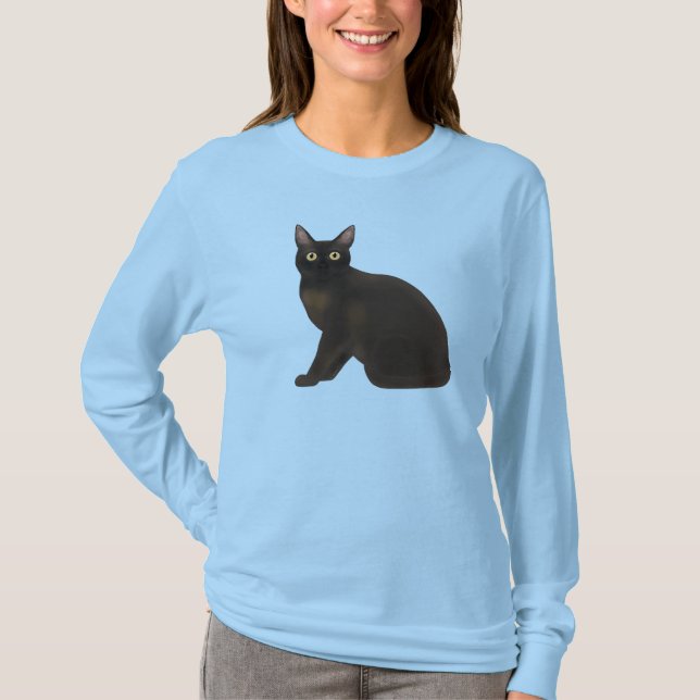 Burmese Sable Cat Women's Long Sleeve Shirt (Vorderseite)