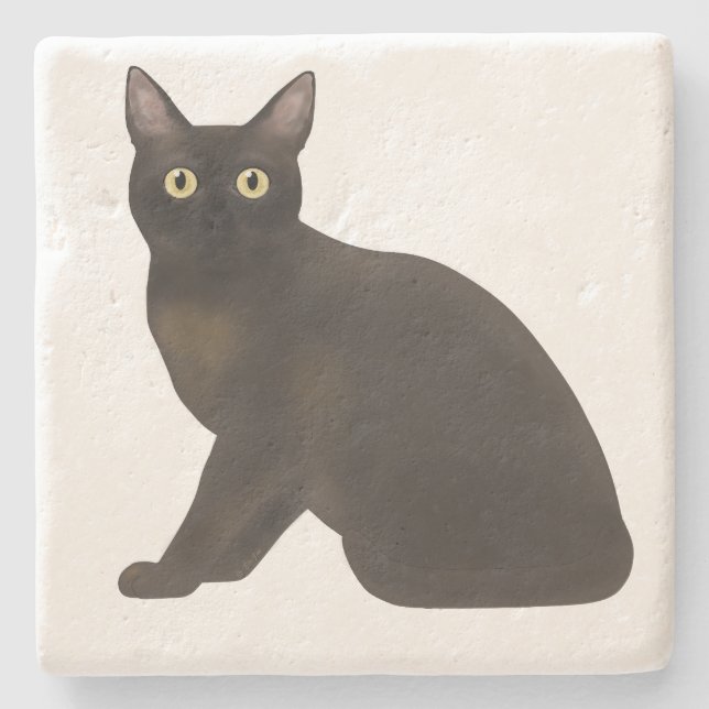 Burmese Sable Stone Untersetzer (Vorderseite)