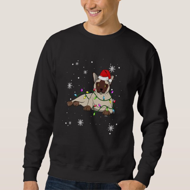 Burmese Weihnachten Weihnachtsbeleuchtung Weihnach Sweatshirt (Vorderseite)