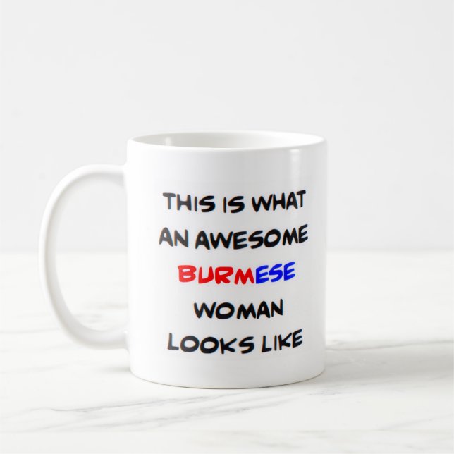 burmesische Frau, großartig Kaffeetasse (Links)