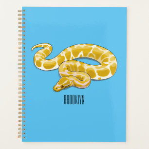 burmesische Python-Schlangen-Cartoon-Illustration Planer