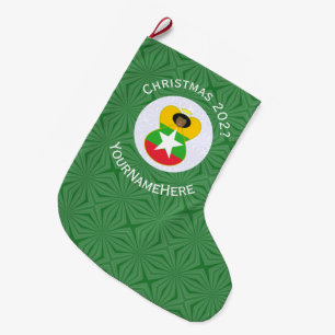 Burmesischer Myanmar-Engel Weihnachtsflagge Person Großer Weihnachtsstrumpf