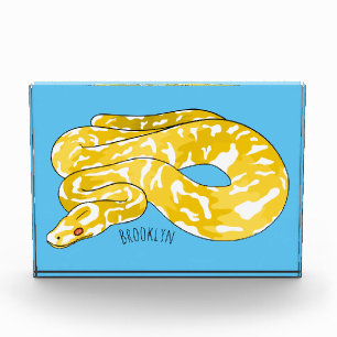 Burmische Python Schlange Cartoon Abbildung Fotoblock