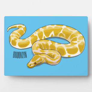 Burmische Python Schlange Cartoon Abbildung Fotoplatte