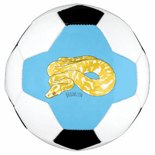 Burmische Python Schlange Cartoon Abbildung Fußball