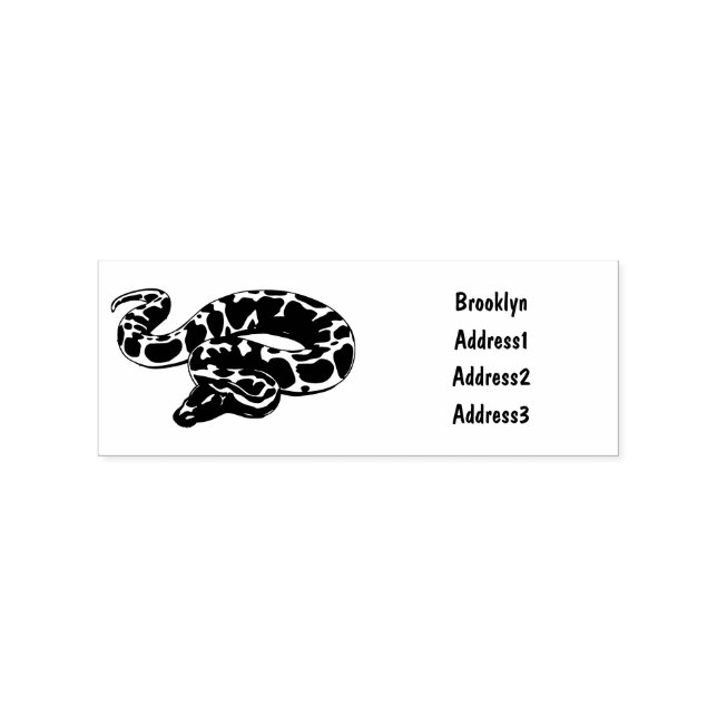Burmische Python Schlange Cartoon Abbildung Gummistempel (Prägung)