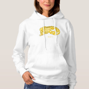Burmische Python Schlange Cartoon Abbildung Hoodie
