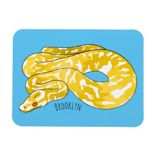 Burmische Python Schlange Cartoon Abbildung Magnet