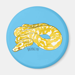 Burmische Python Schlange Cartoon Abbildung Magnet
