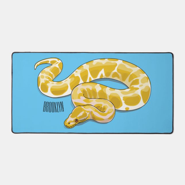 Burmische Python Schlange Cartoon Abbildung Schreibtischunterlage (Vorderseite)