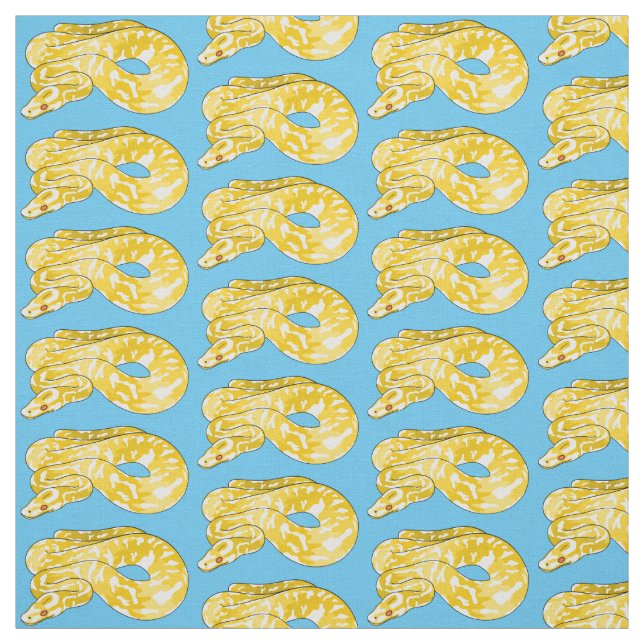 Burmische Python Schlange Cartoon Abbildung Stoff (Muster)