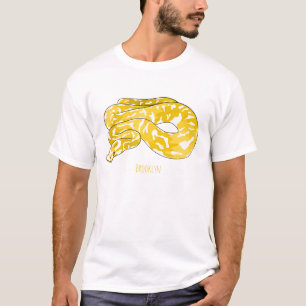 Burmische Python Schlange Cartoon Abbildung T-Shirt