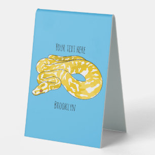 Burmische Python Schlange Cartoon Abbildung Tischaufsteller