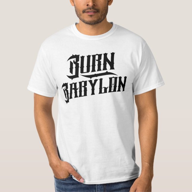 Burn Babylon Reggae T - Shirt (Vorderseite)