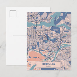 Burnaby Kanada Windige Stadtkarte Reise Postkarte
