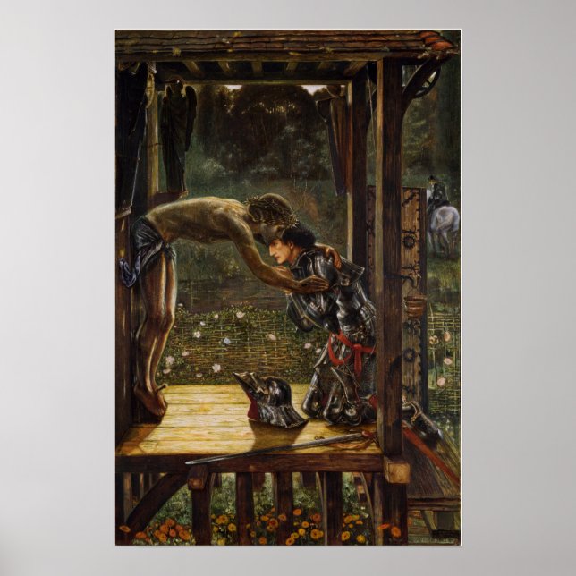 Burne-Jones - barmherziger Ritter Poster (Vorne)