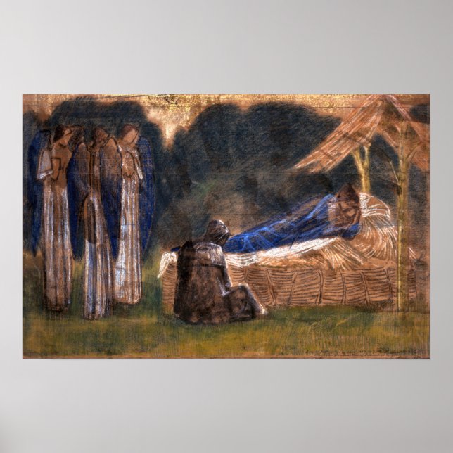 Burne-Jones - Die Geburt 1887 Poster (Vorne)