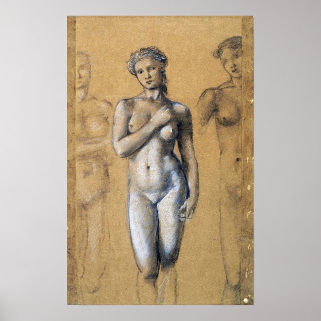 Burne-Jones - Drei-Frauen-Studien Poster (Vorne)