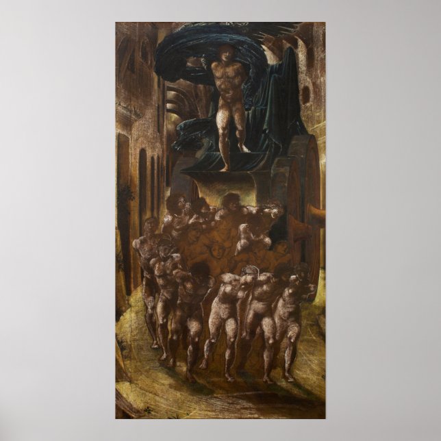 Burne-Jones - Liebe- oder Wayfaring der Liebe Poster (Vorne)
