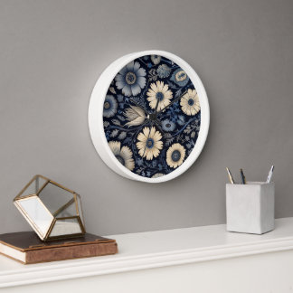 Burne-Jones Style Florals | Indigo Watercolor Art Uhr