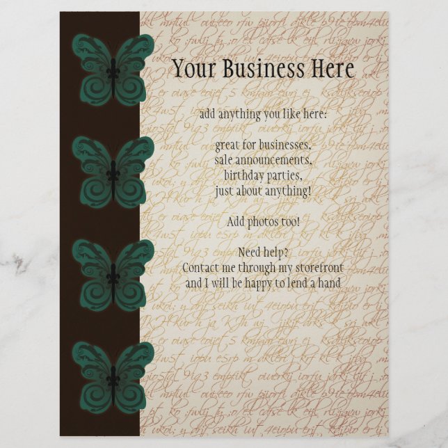 Burned Butterfly-Flyer Flyer (Vorne)