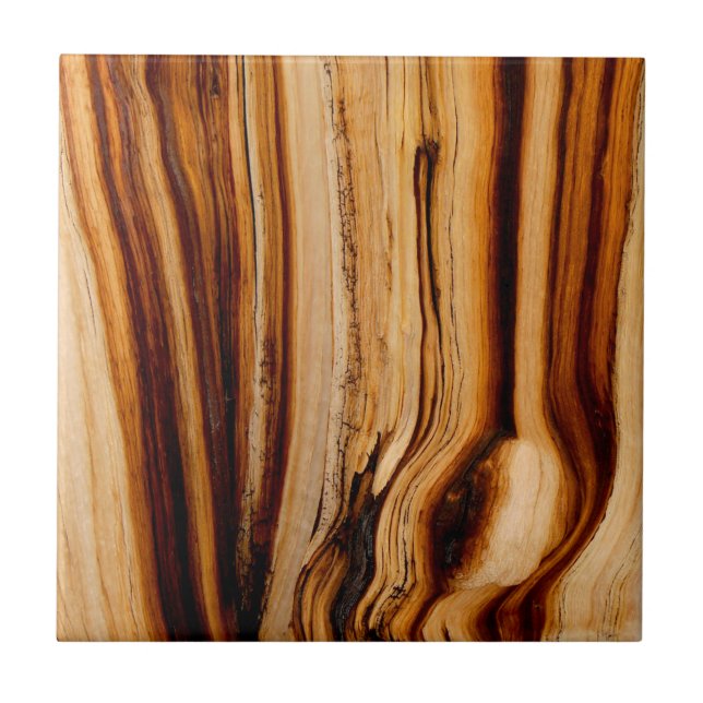 Burned Tree Trunk Texture Fliese (Vorderseite)