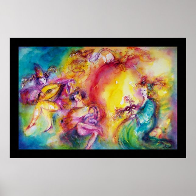 BURNEN DES CARNIVAL / Venezianische Maskentanz Poster (Vorne)