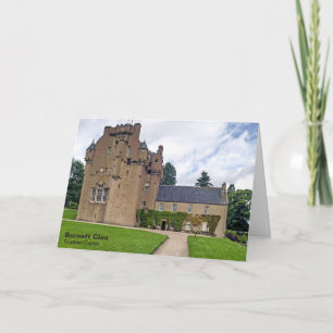 Burnett Clan Crathes Castle Retourner Carte de not