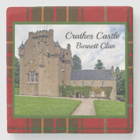 Burnett Clans Tartan Crathes Burg Stone Untersetze