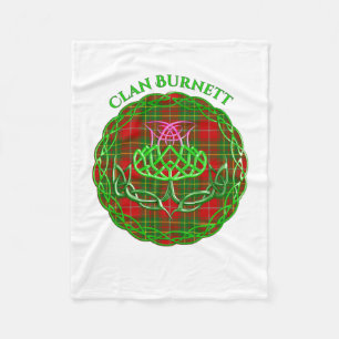 Burnett Scottish Tartan Celtic Thistle Fleecedecke