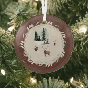 Burnett Weathered Original Scottish Tartan Ornament Aus Glas