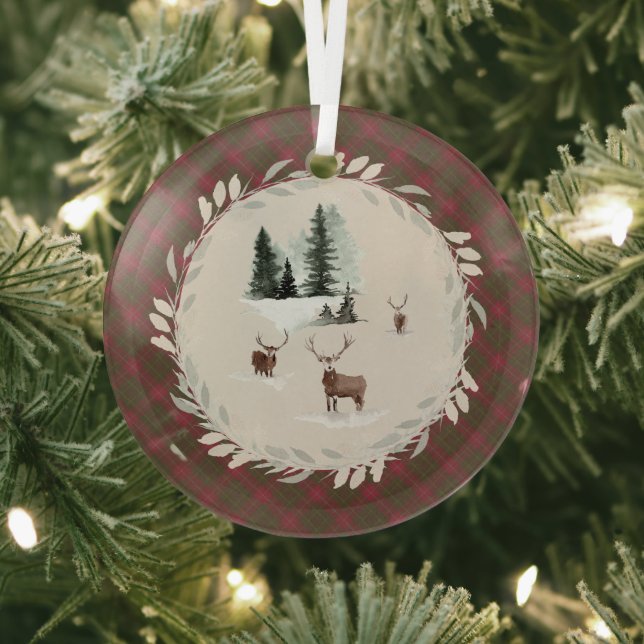 Burnett Weathered Original Scottish Tartan Ornament Aus Glas (InSitu)