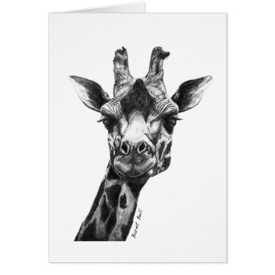 Burney die Giraffe Karte