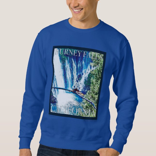 Burney Falls, CA Poster Sweatshirt (Vorderseite)