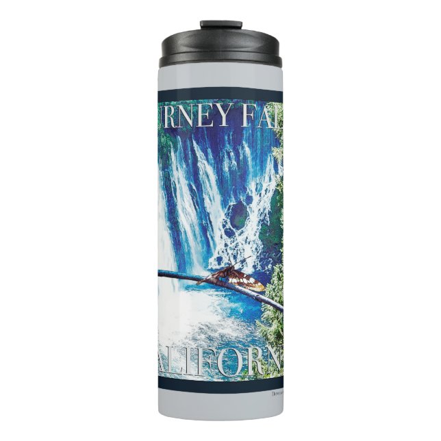 Burney Falls, CA Poster Thermosbecher (Vorderseite)
