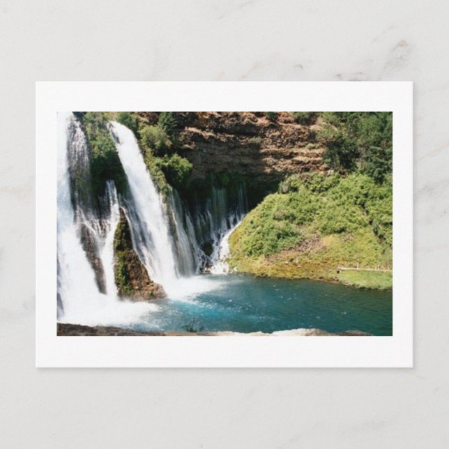 Burney Falls California Postkarte (Vorderseite)