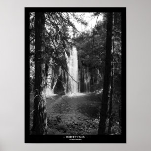 Burney fällt durch die Bäume mit Titel-Grenze Poster