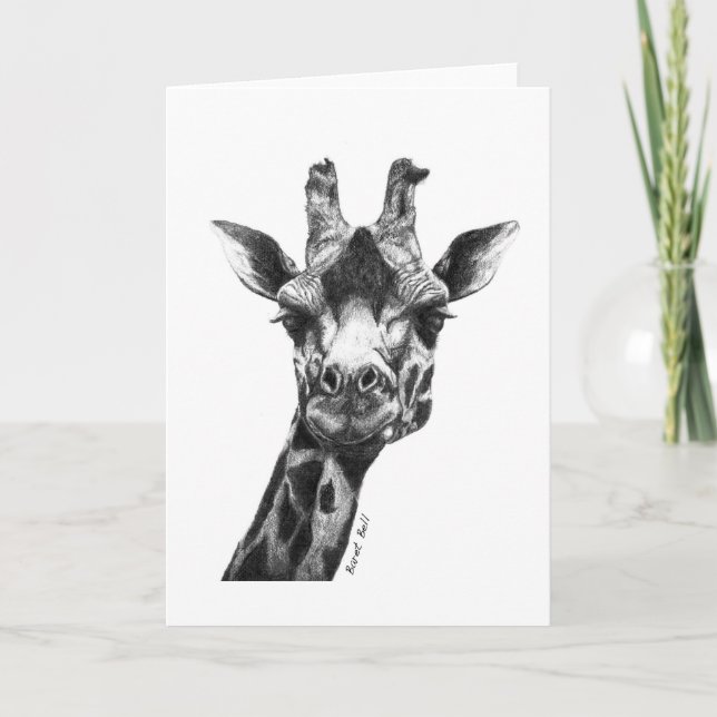 Burney the Giraffe Karte (Vorderseite)