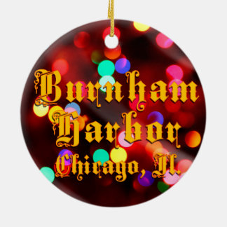Burnham Hafen Chicago beleuchtet Keramikornament