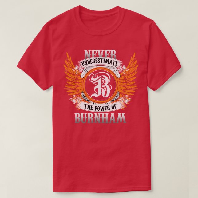 Burnham Name Shirt Unterschätzt nie den Power O (Design vorne)