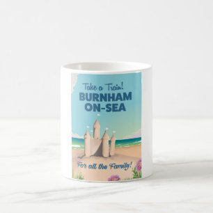 BURNHAM-ON-SEA Sandcastle-Reiseplakat Kaffeetasse