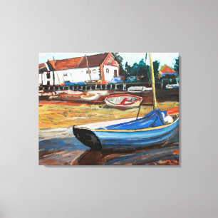 Burnham Overy Staithe wird zu Burnham Overy Strand Leinwanddruck